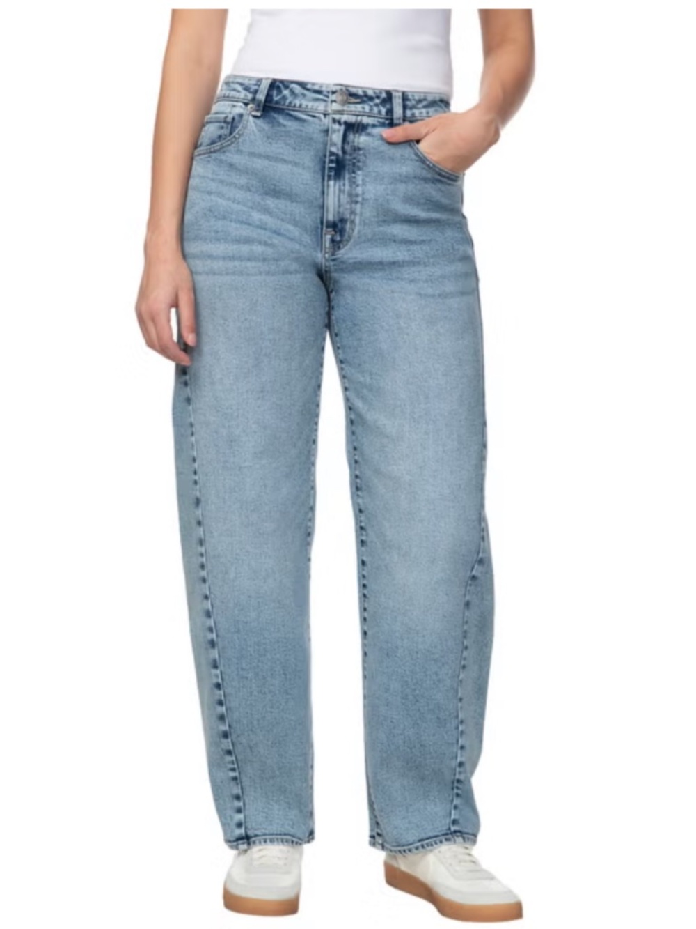 Hudson Womens Light Blue Denim Barrel Leg Jean 8